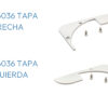 ZC6036 TAPA ALUMINIO BLANCA 5 TAPAS ALUMINIO ZC6036