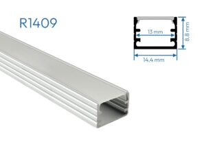 R1409 PERFIL DE ALUMINIO DIFUSOR OPAL 1mtr