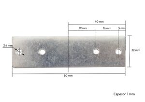 PLATINA DE UNIÓN PARA PERFIL