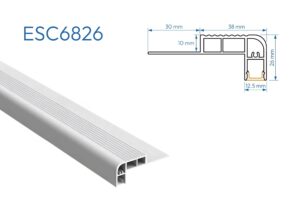 ESC6826 PERFIL DE ALUMINIO ESCALERA 1mtr 1 1758301020