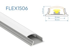 FLEX1506 PERFIL DE ALUMINIO DIFUSOR OPAL 1mtr