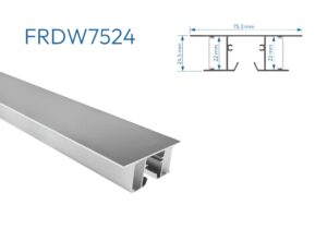 FRDW7524 PERFIL DE ALUMINIO 1mtr