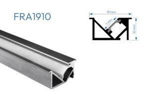 FRA1910 PERFIL DE ALUMINIO DIFUSOR OPAL 1mtr