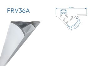 FRV36A PERFIL ALUMINIO DIFUSOR OPAL 1mtr