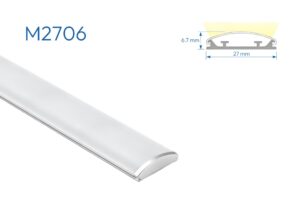 M2706 PERFIL DE ALUMINIO DIFUSOR OPAL 1mtr