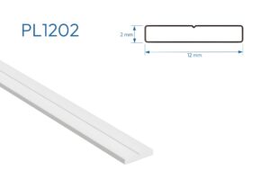 PL1202 PERFIL PLATINA BASE ALUMINIO 1mtr