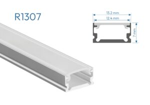R1307 PERFIL DE ALUMINIO DIFUSOR OPAL 1mtr