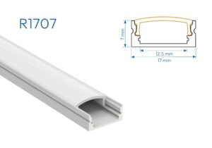 R1707 PERFIL DE ALUMINIO DIFUSOR OPAL 1mtr