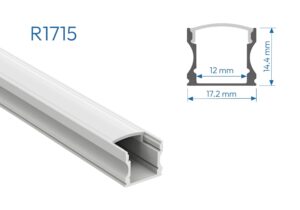 R1715 PERFIL DE ALUMINIO DIFUSOR OPAL 1mtr