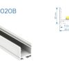 R2020B PERFIL DE ALUMINIO BLANCO SIN DIFUSOR 1mtr 6 1758737538