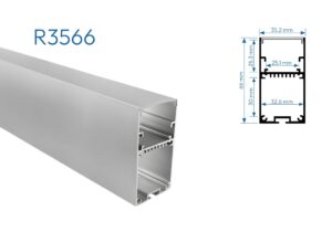 R6635 PERFIL DE ALUMINIO DIFUSOR OPAL 1mtr