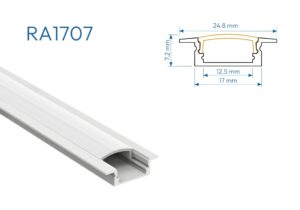 RA1707 PERFIL DE ALUMINIO DIFUSOR OPAL 1mtr
