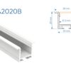 RA2020B PERFIL DE ALUMINIO BLANCO SIN DIFUSOR 1mtr 4 1758917029