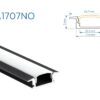 RA1707NO PERFIL DE ALUMINIO NEGRO DIFUSOR OPAL 1mtr 4 1758920526