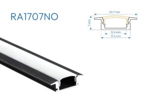 RA1707NO PERFIL DE ALUMINIO NEGRO DIFUSOR OPAL 1mtr 1 1758920526
