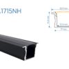 RA1715NH ECO PERFIL DE ALUMINIO NEGRO DIFUSOR HUMO 1mtr 4 1758920924