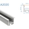 RA2020 PERFIL DE ALUMINIO SIN DIFUSOR 1mtr 5 1758921859