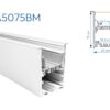PERFIL ALUMINIO RA5075 BLANCO MATE INCRUSTAR 3.5mtr 5 1758924445