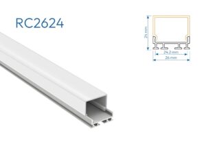 RC2624 PERFIL DE ALUMINIO DIFUSOR OPAL 1mtr