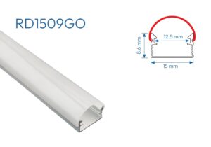RD1509GO PERFIL DE ALUMINIO DIFUSOR OPAL 1mtr