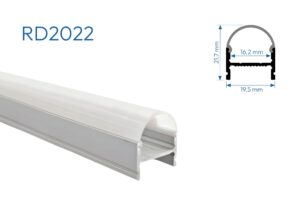 RD2022 PERFIL DE ALUMINIO DIFUSOR OPAL 1mtr