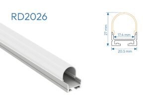 RD2026 PERFIL DE ALUMINIO DIFUSOR OPAL 1 mtr