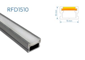 RFD1510 PERFIL ALUMINIO CRUDO PARA HACER CURVAS 1mtr