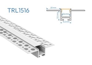 TRL1516 PERFIL DE ALUMINIO DIFUSOR OPAL 1mtr