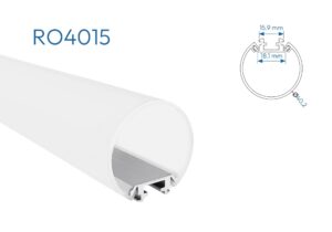 RO4015 PERFIL ALUMINIO DIFUSOR OPAL 1mtr
