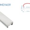 RMD1409 PERFIL ALUMINIO DIFUSOR OPAL CON IMÁN 1mtr 4 1759158238