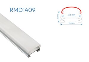 RMD1409 PERFIL ALUMINIO DIFUSOR OPAL CON IMÁN 1mtr