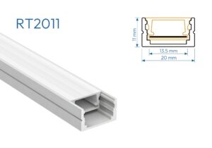 RT2011 PERFIL DE ALUMINIO DIFUSOR OPAL WATERPROOF 1mtr