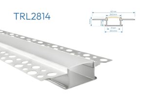 TRL2814 PERFIL DE ALUMINIO DIFUSOR OPAL 1mtr