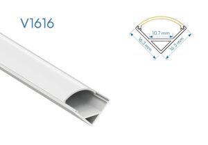 V1616 PERFIL DE ALUMINIO DIFUSOR OPAL 1mtr