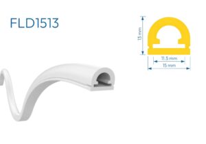 FLD1513 PERFIL SILICONA BLANCO 1mtr