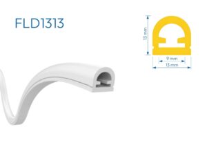 FLD1313 PERFIL SILICONA BLANCO 1mtr