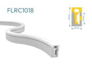 FLRC1018 PERFIL SILICONA BLANCO 1mtr