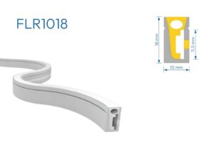 FLR1018 PERFIL SILICONA BLANCO 1mtr