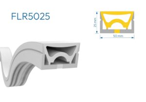 FLR5025 PERFIL SILICONA BLANCO 1mtr