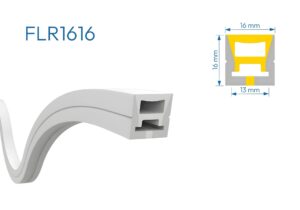 FLR1616 PERFIL SILICONA BLANCO 1mtr