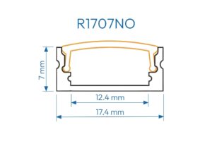 R1707NO PERFIL DE ALUMINIO NEGRO DIFUSOR OPAL 1mtr 4 7800254 1758655120