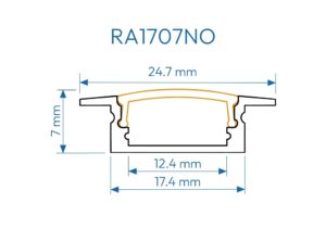 RA1707NO PERFIL DE ALUMINIO NEGRO DIFUSOR OPAL 1mtr 3 7800255 1758920553