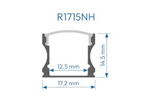 R1715NH PERFIL DE ALUMINIO NEGRO DIFUSOR HUMO 1mtr 3 7800442 1758725724