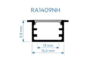 RA1409 PERFIL DE ALUMINIO NEGRO DIFUSOR HUMO 1mtr 3 7800533 1758919715