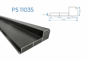 PS 11035 PERFIL ALUMINIO PASAMENSAJES NEGRO 1mtr 1 1759774793