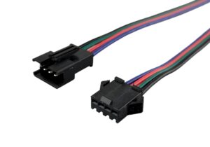 PAREJA CONECTOR NEGRO 4 PINES