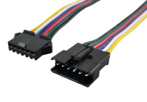 PAREJA CONECTOR NEGRO 6 PINES