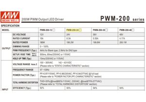 PWM-200-24 FUENTE DE PODER 24V@8.3 Amp 2 6700155 1761234320