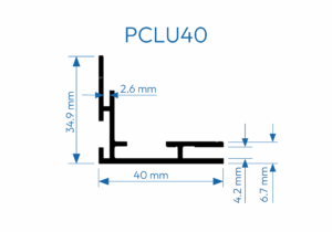 PCLU40 4cm PERFIL CAJA DE LUZ UNA CARA 1mtr 6 7800189 1759775454