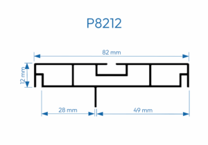 P8212 PERFIL PS ALUMINIO PASAMENSAJES DOBLE CARA NEGRO 3 7800217 1759774493